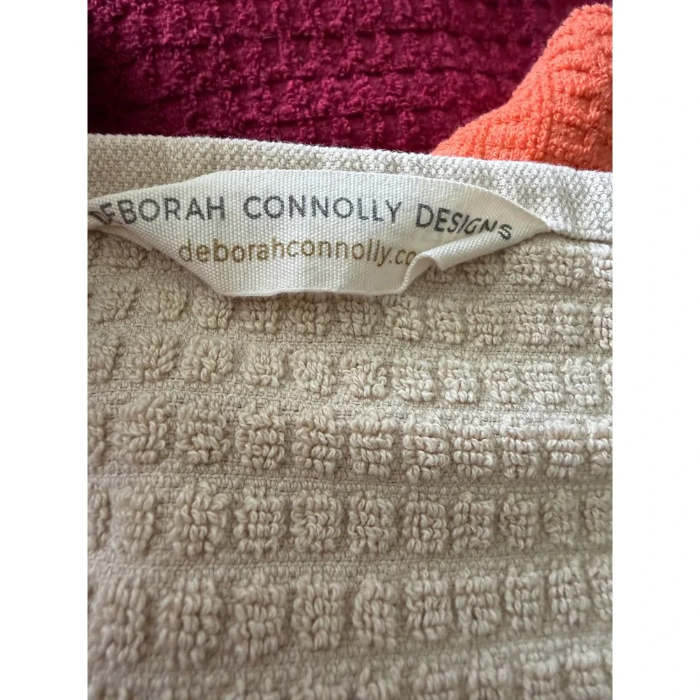 Deborah Connolly Designs Fall Kitchen Towels Set of 4 Waffle Weave Embroidered